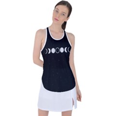 Moon Phases, Eclipse, Black Racer Back Mesh Tank Top by nateshop
