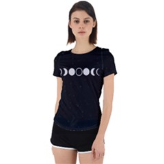 Moon Phases, Eclipse, Black Back Cut Out Sport T-shirt by nateshop