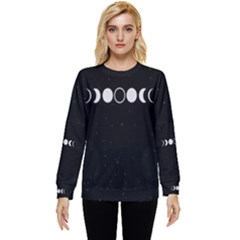 Moon Phases, Eclipse, Black Hidden Pocket Sweatshirt by nateshop
