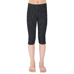 Simple Starry Sky, Alone, Black, Dark, Nature Kids  Capri Leggings  by nateshop