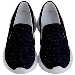 Simple Starry Sky, Alone, Black, Dark, Nature Kids Lightweight Slip Ons by nateshop