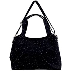 Simple Starry Sky, Alone, Black, Dark, Nature Double Compartment Shoulder Bag by nateshop