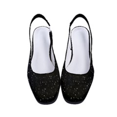 Simple Starry Sky, Alone, Black, Dark, Nature Women s Classic Slingback Heels by nateshop