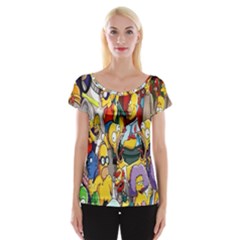 The Simpsons, Cartoon, Crazy, Dope Cap Sleeve Top by nateshop