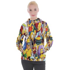 The Simpsons, Cartoon, Crazy, Dope Women s Hooded Pullover by nateshop