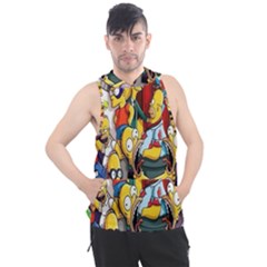 The Simpsons, Cartoon, Crazy, Dope Men s Sleeveless Hoodie by nateshop