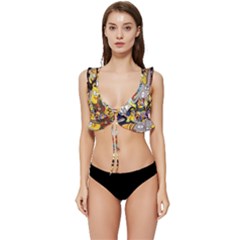 The Simpsons, Cartoon, Crazy, Dope Low Cut Ruffle Edge Bikini Top by nateshop