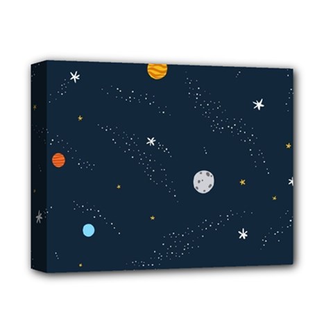 Universe Color Doodle , Art Deluxe Canvas 14  X 11  (stretched) by nateshop