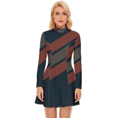 Abstract, Cool, Dark New, Pattern, Race Long Sleeve Velour Longline Dress