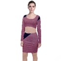 Abstract, Edge Style, Pink, Purple, Top and Skirt Sets View1