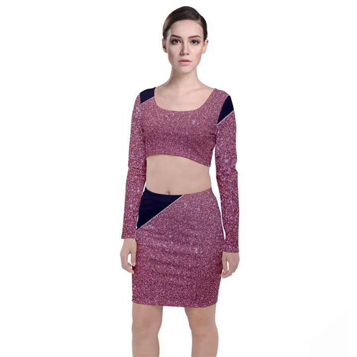 Abstract, Edge Style, Pink, Purple, Top and Skirt Sets