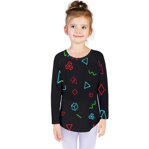 Black, Dark, Galaxy Kids  Long Sleeve T-shirt by nateshop