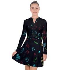 Black, Dark, Galaxy Long Sleeve Panel Dress by nateshop