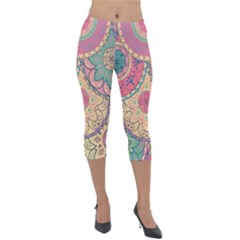 Pattern , Comic, Art, Supreme, Designs Lightweight Velour Capri Leggings 