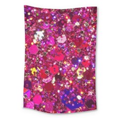Pink Glitter, Cute, Girly, Glitter, Pink, Purple, Sparkle Large Tapestry by nateshop