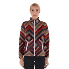 Fabric Abstract Pattern Fabric Textures, Geometric Women s Bomber Jacket