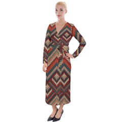 Fabric Abstract Pattern Fabric Textures, Geometric Velvet Maxi Wrap Dress