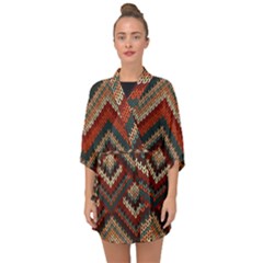 Fabric Abstract Pattern Fabric Textures, Geometric Half Sleeve Chiffon Kimono