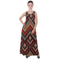 Fabric Abstract Pattern Fabric Textures, Geometric Empire Waist Velour Maxi Dress