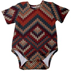 Fabric Abstract Pattern Fabric Textures, Geometric Baby Short Sleeve Bodysuit by nateshop