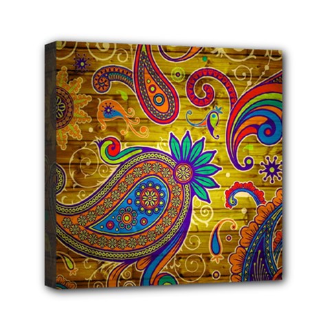 Pattern, Abstract Pattern, Colorful, Mini Canvas 6  X 6  (stretched) by nateshop