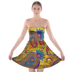 Pattern, Abstract Pattern, Colorful, Strapless Bra Top Dress by nateshop