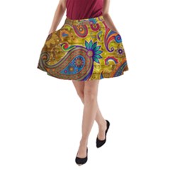 Pattern, Abstract Pattern, Colorful, A-line Pocket Skirt by nateshop