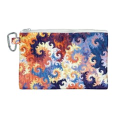 Spirals, Colorful, Pattern, Patterns, Twisted Canvas Cosmetic Bag (large) by nateshop