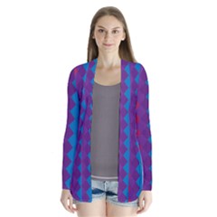 Rainbow Beautiful Seamless Pattern Drape Collar Cardigan