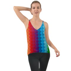 Rainbow Beautiful Seamless Pattern Chiffon Cami