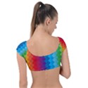 Rainbow Beautiful Seamless Pattern Cap Sleeve Ring Bikini Top View2