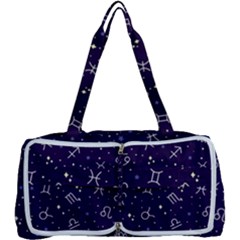 Zodiac Symbols Sign And Stars Pattern Seamless Pattern Multi Function Bag by Cemarart