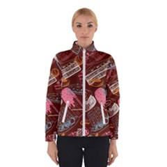 Sweet Food Seamless Pattern Women s Bomber Jacket