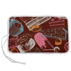 Sweet Food Seamless Pattern Pen Storage Case (m) by Cemarart