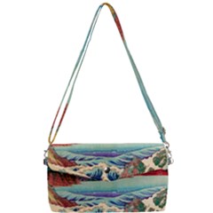 Wave Japanese Mount Fuji Removable Strap Clutch Bag by Grandong