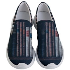 Aged Bookcase Books Bookshelves Women s Lightweight Slip Ons by Grandong