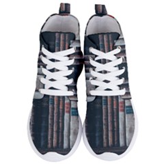 Aged Bookcase Books Bookshelves Women s Lightweight High Top Sneakers by Grandong