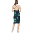 Foliage Bodycon Cross Back Summer Dress View2