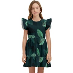 Foliage Kids  Winged Sleeve Dress