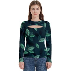 Foliage Women s Cut Out Long Sleeve T-shirt