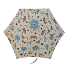 Wild Animals Seamless Pattern Mini Folding Umbrellas by Ndabl3x