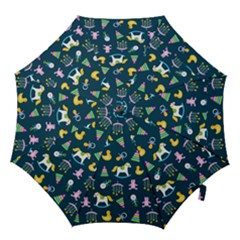 Cute Babies Toys Seamless Pattern Hook Handle Umbrellas (medium) by Ndabl3x