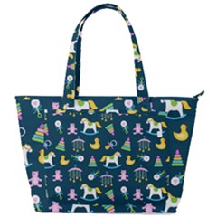 Cute Babies Toys Seamless Pattern Back Pocket Shoulder Bag  by Ndabl3x