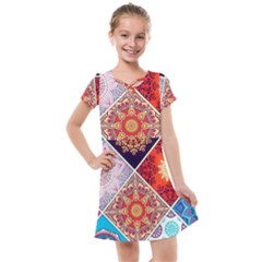 Mandala Pattern Kids  Cross Web Dress