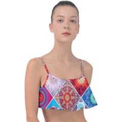 Mandala Pattern Frill Bikini Top by Ndabl3x