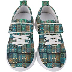 Texture Pattern Abstract Colorful Digital Art Kids  Velcro Strap Shoes