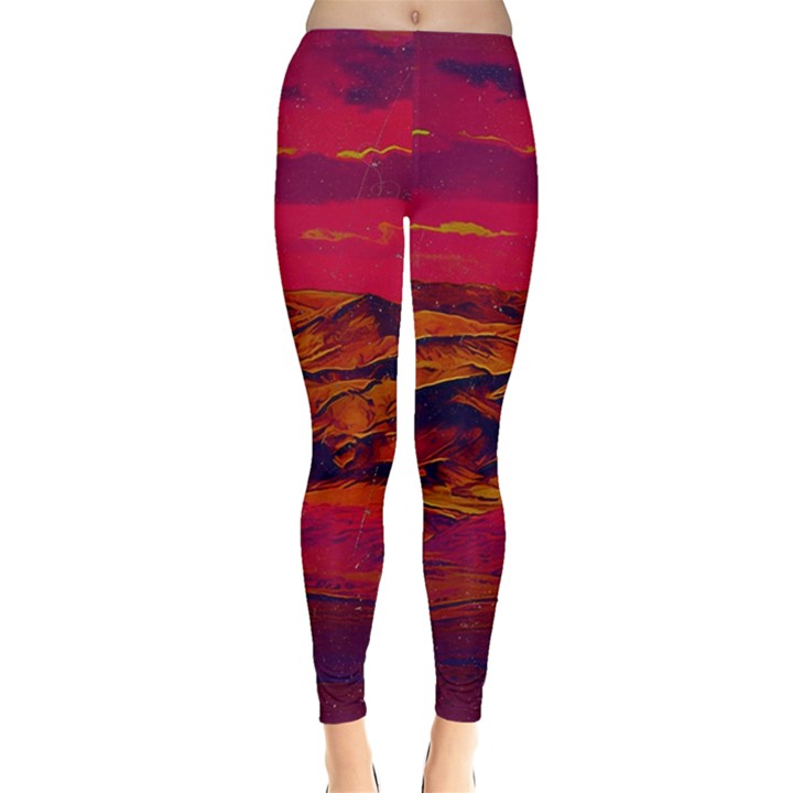 Time Wind Polishpattern Architecture Building City Cityscape Nature Pop-art Pop Surrealism  Retrowave Everyday Leggings 