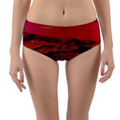 Time Wind Polishpattern Architecture Building City Cityscape Nature Pop-art Pop Surrealism  Retrowave Reversible Mid-waist Bikini Bottoms