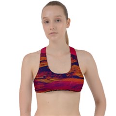 Time Wind Polishpattern Architecture Building City Cityscape Nature Pop-art Pop Surrealism  Retrowave Criss Cross Racerback Sports Bra