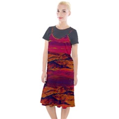 Time Wind Polishpattern Architecture Building City Cityscape Nature Pop-art Pop Surrealism  Retrowave Camis Fishtail Dress